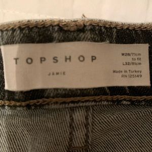 Black washed top shop jeans